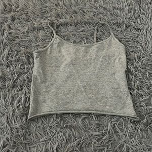 plain grey forever 21 cropped top